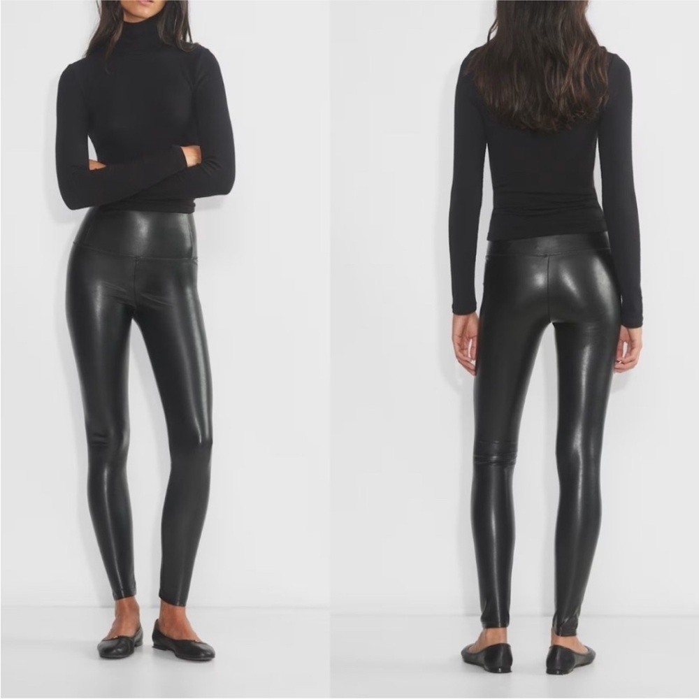 Wilfred Glossy Black Leggings